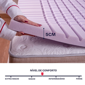 Pillow Top Casal Anatomic High Resilience Espuma Premium BF Colchões