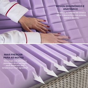 Pillow Top Casal Anatomic High Resilience Espuma Premium BF Colchões