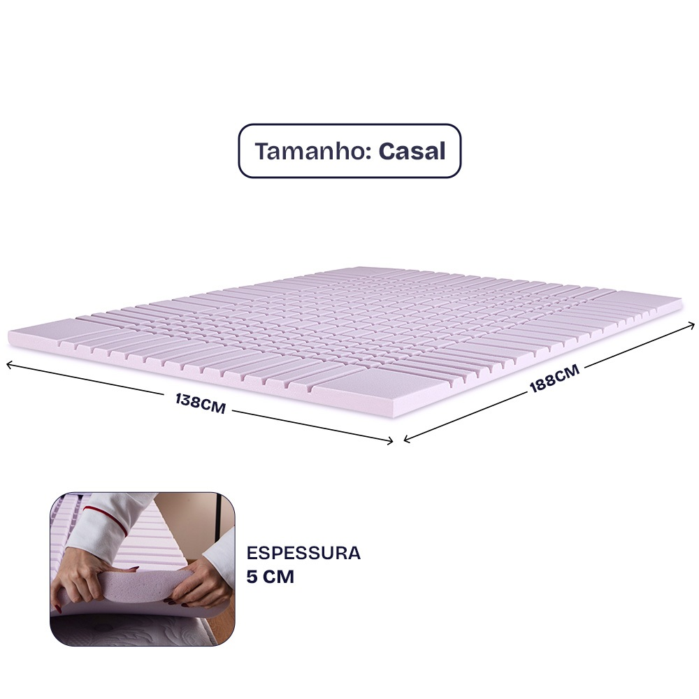 Pillow Top Casal Anatomic High Resilience Espuma Premium BF Colchões