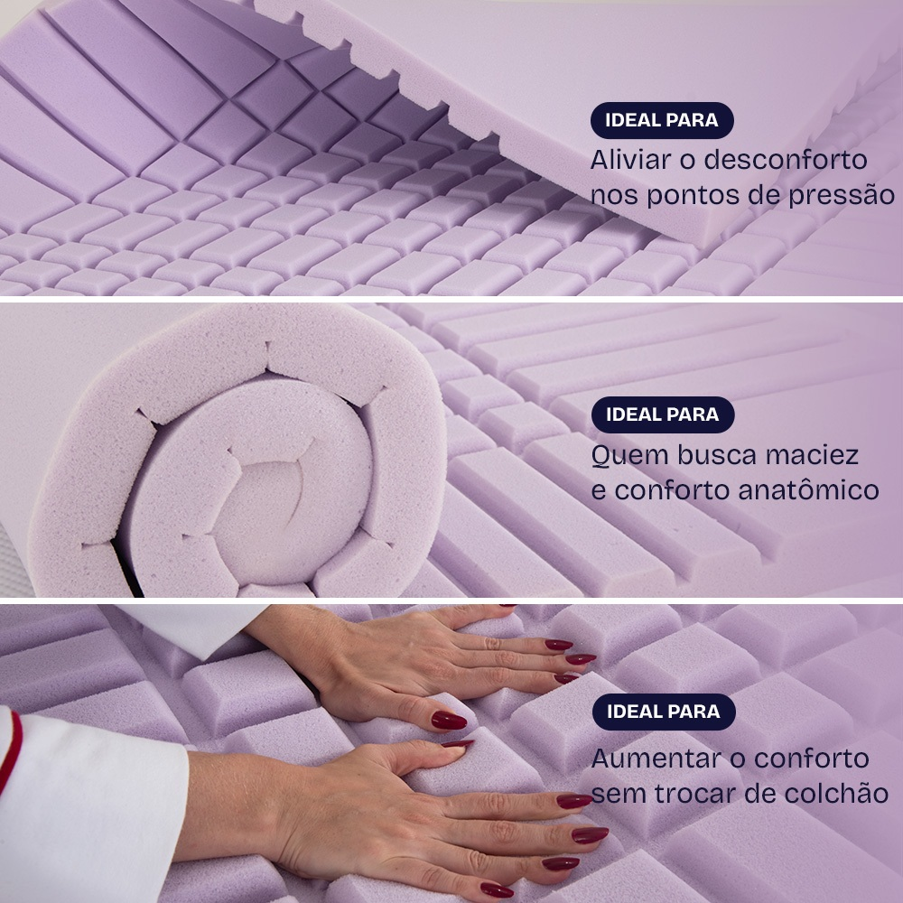 Pillow Top Casal Anatomic High Resilience Espuma Premium BF Colchões