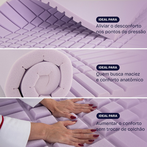 Pillow Top Casal Anatomic High Resilience Espuma Premium BF Colchões