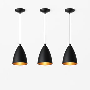 Kit 3 Luminárias Modernas Pendentes Sala Jantar De Teto Preta
