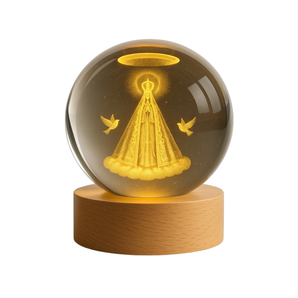 KIT 2 Luminárias de Mesa Abajur Nossa Senhora Aparecida e Jesus