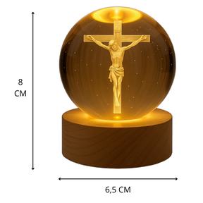 KIT 2 Luminárias de Mesa para Quarto Abajur Cabeceira Decorativo Nossa Senhora Aparecida Jesus 3D