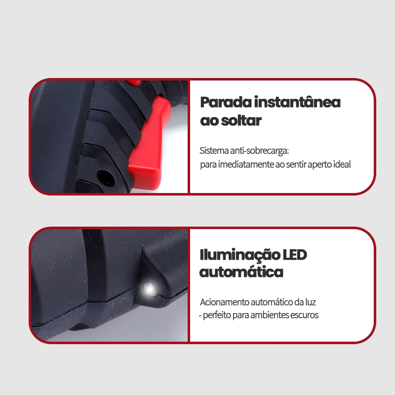 AICOOL Chave de fenda elétrica multifuncional de alto torque para desmontagem e montagem, avanço e retrocesso com