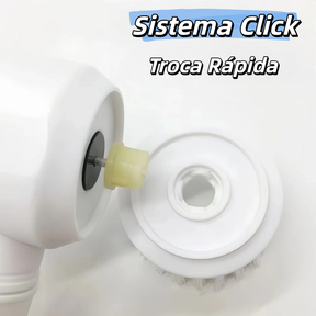 Escova de limpeza elétrica 5 em 1 limpador multiuso sem fio para cozinha / banheiro, limpeza diária