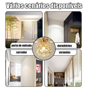 Luminária De Teto Cristal Simplicidade Moderna Corredor Sala De Estar Varanda Quarto(85-256V)