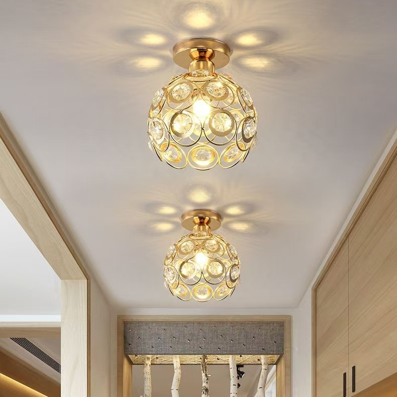 Luminária De Teto Cristal Simplicidade Moderna Corredor Sala De Estar Varanda Quarto(85-256V)
