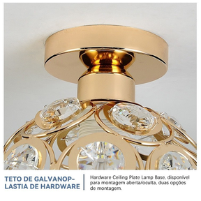 Luminária De Teto Cristal Simplicidade Moderna Corredor Sala De Estar Varanda Quarto(85-256V)