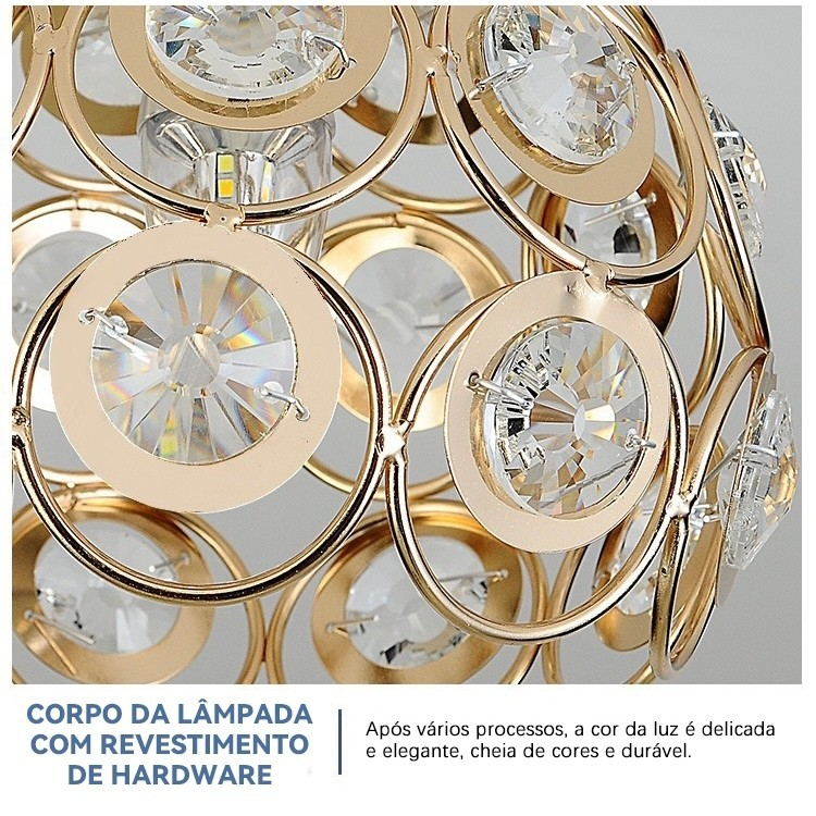 Luminária De Teto Cristal Simplicidade Moderna Corredor Sala De Estar Varanda Quarto(85-256V)