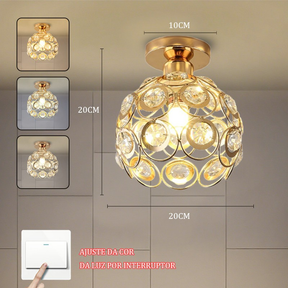 Luminária De Teto Cristal Simplicidade Moderna Corredor Sala De Estar Varanda Quarto(85-256V)