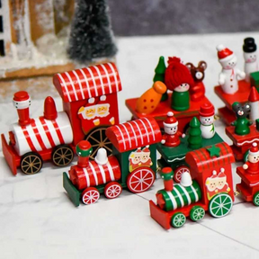 Enfeite de Natal Trenzinho De Madeira Decorativo Presentes Decoração Natalino Brinquedo Papai Noel