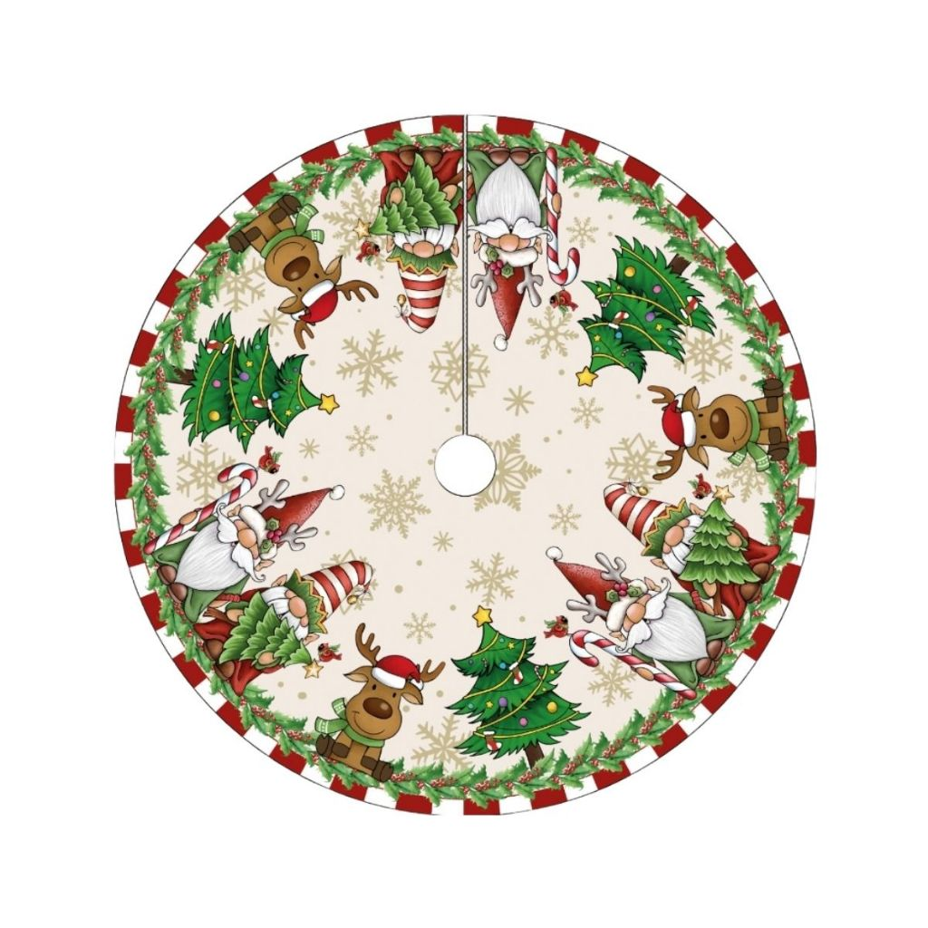 Saia Tapete Base Árvore De Natal Decoração Papai Noel Enfeite Natalino Luxo LuvinCo