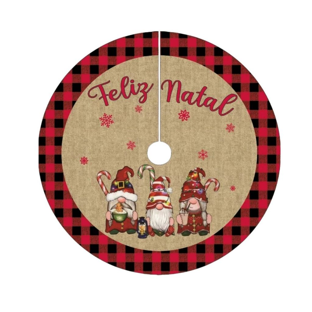 Saia Tapete Base Árvore De Natal Decoração Papai Noel Enfeite Natalino Luxo LuvinCo