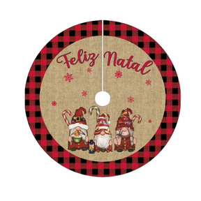 Saia Tapete Base Árvore De Natal Decoração Papai Noel Enfeite Natalino Luxo LuvinCo