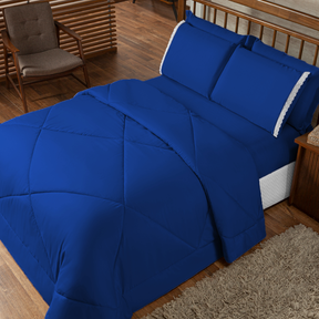 Jogo de Cama Kit 3 Peças com Bordado Inglês - Elegance