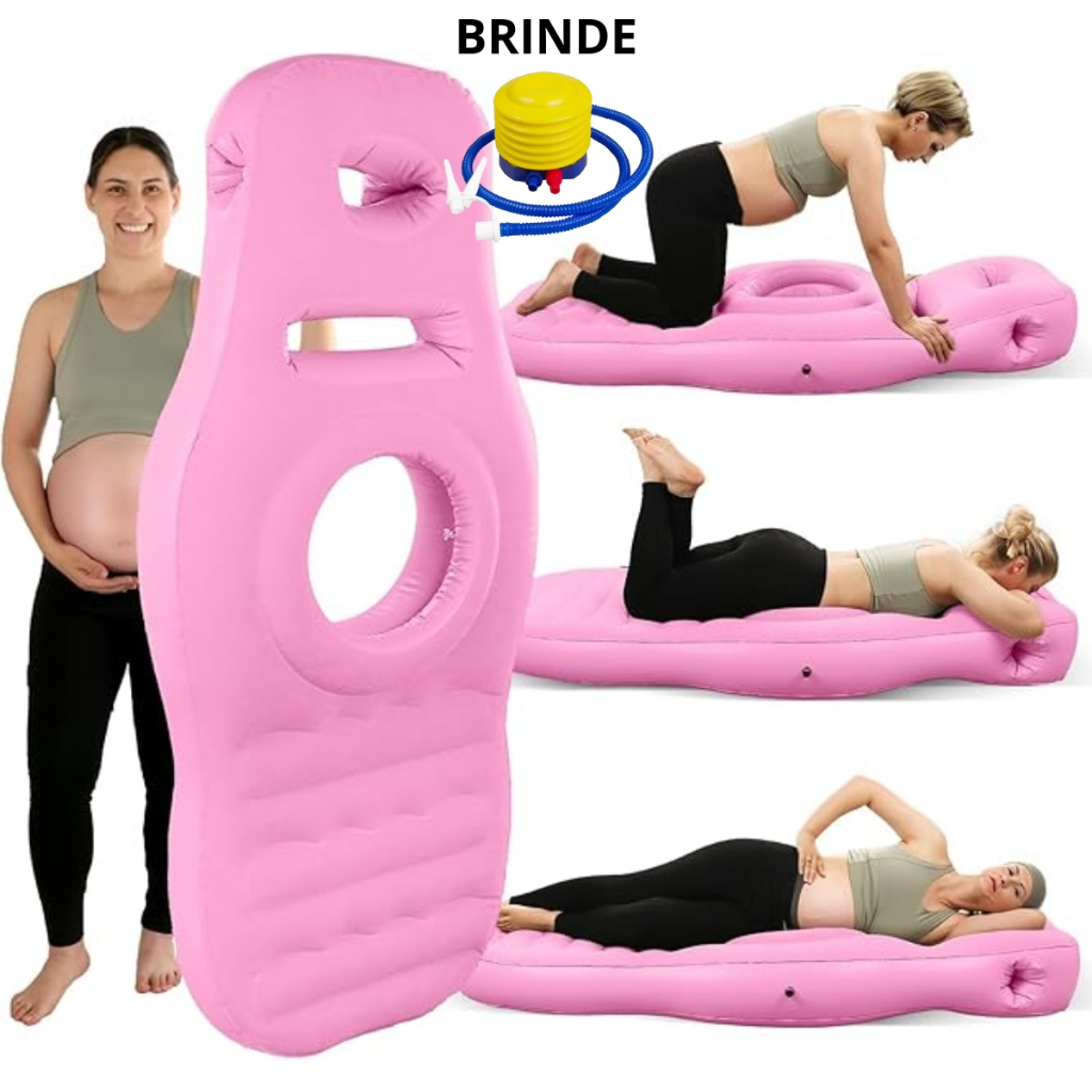 Colchão Inflável Grávida Gestantes Maternidade Travesseiro Gravidez Dormir de Bruços Tapete De Yoga