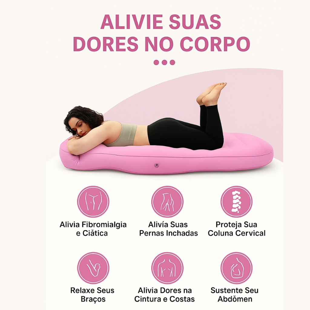 Colchão Inflável Grávida Gestantes Maternidade Travesseiro Gravidez Dormir de Bruços Tapete De Yoga