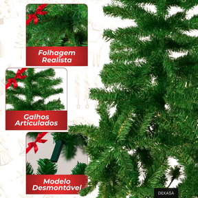 Árvore De Natal 120cm 86 Enfeites Pisca 120 Galhos Decorada Decoração Completa