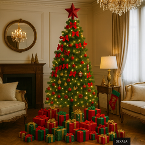 Árvore De Natal 120cm 86 Enfeites Pisca 120 Galhos Decorada Decoração Completa