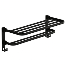 Suporte Toalheiro Banheiro Duplo Aço Inox Premium Retrátil 90°