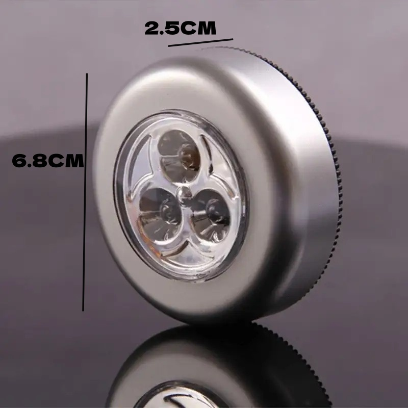 5 Unidade Leds Lâmpada Adesiva Sem Fio Touch De Pilha De Segurança Portátil Para Armário Casa