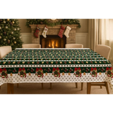 Toalha de Mesa Natalina 4/6/8/10 Lugares Estampada Decorativa Mesa Posta Festa Natal Reforçada