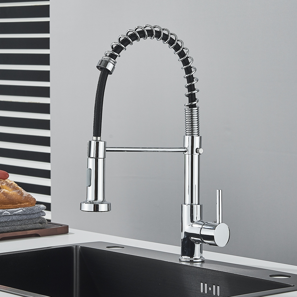 Torneira Cozinha Gourmet Com Spray Extensor Dourado