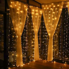 cortina 300 Leds 3x3 Metros Festa Casamento Eventos Natal Luz Amarelo