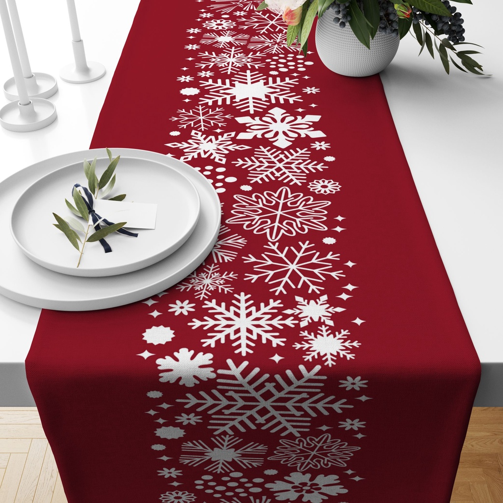 Trilho Caminho de Mesa Para Decoração de Natal Natalino em Tecido c/ Variações.