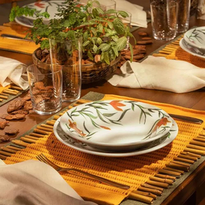 Aparelho De Jantar E Chá Louça 20 Peças Lírios