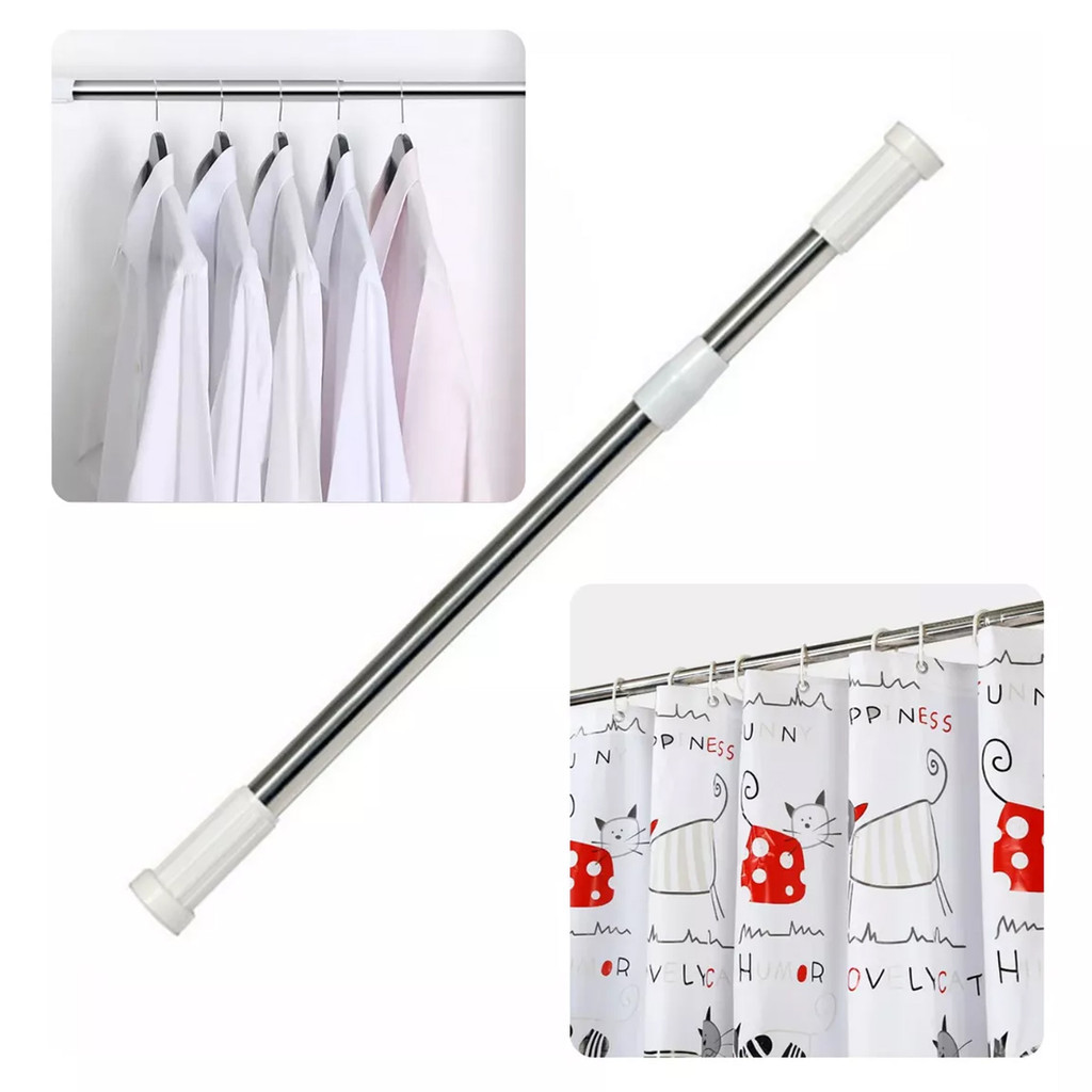 Varão Extensível Resistente em Porta Cortina Box Banheiro Multiuso Alta qualidade