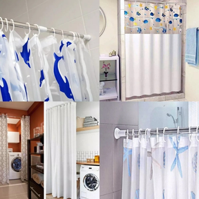 Varão Extensível Resistente em Porta Cortina Box Banheiro Multiuso Alta qualidade