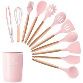 KIT 12 Peças de Utensílios Para Cozinha em Silicone