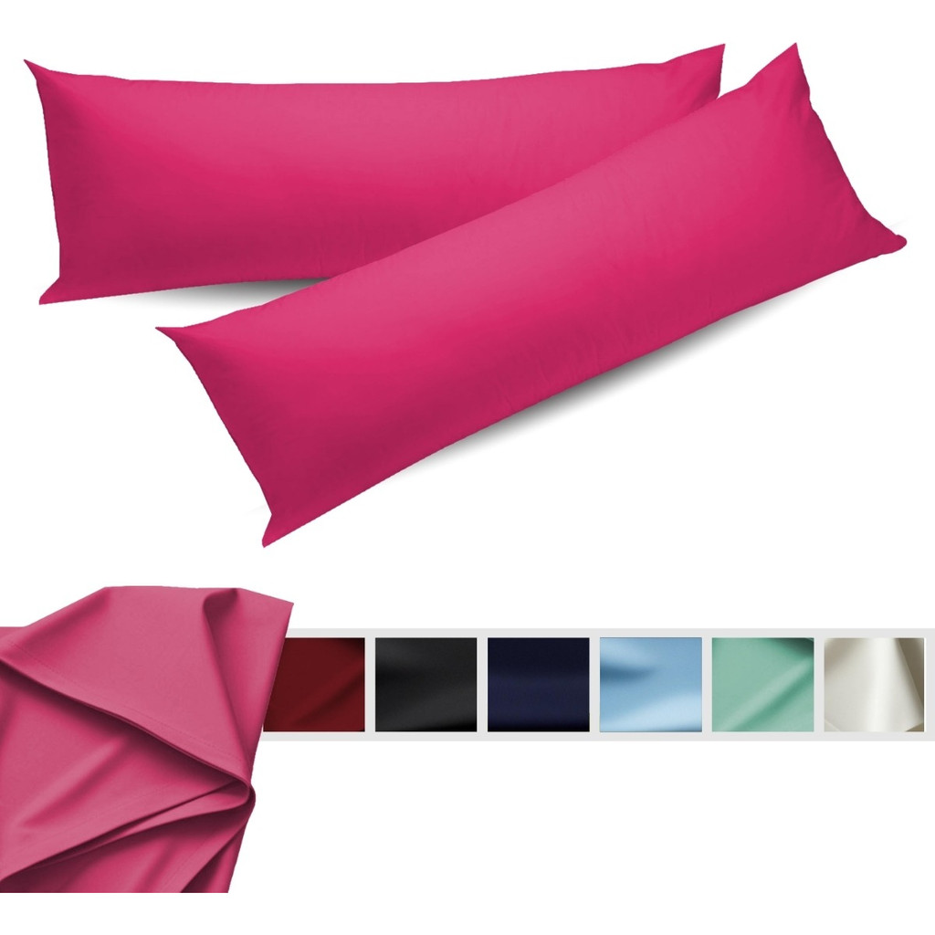 Kit 02 Fronha Travesseiro De Corpo/ Xuxão C/ Zipper 130x40cm