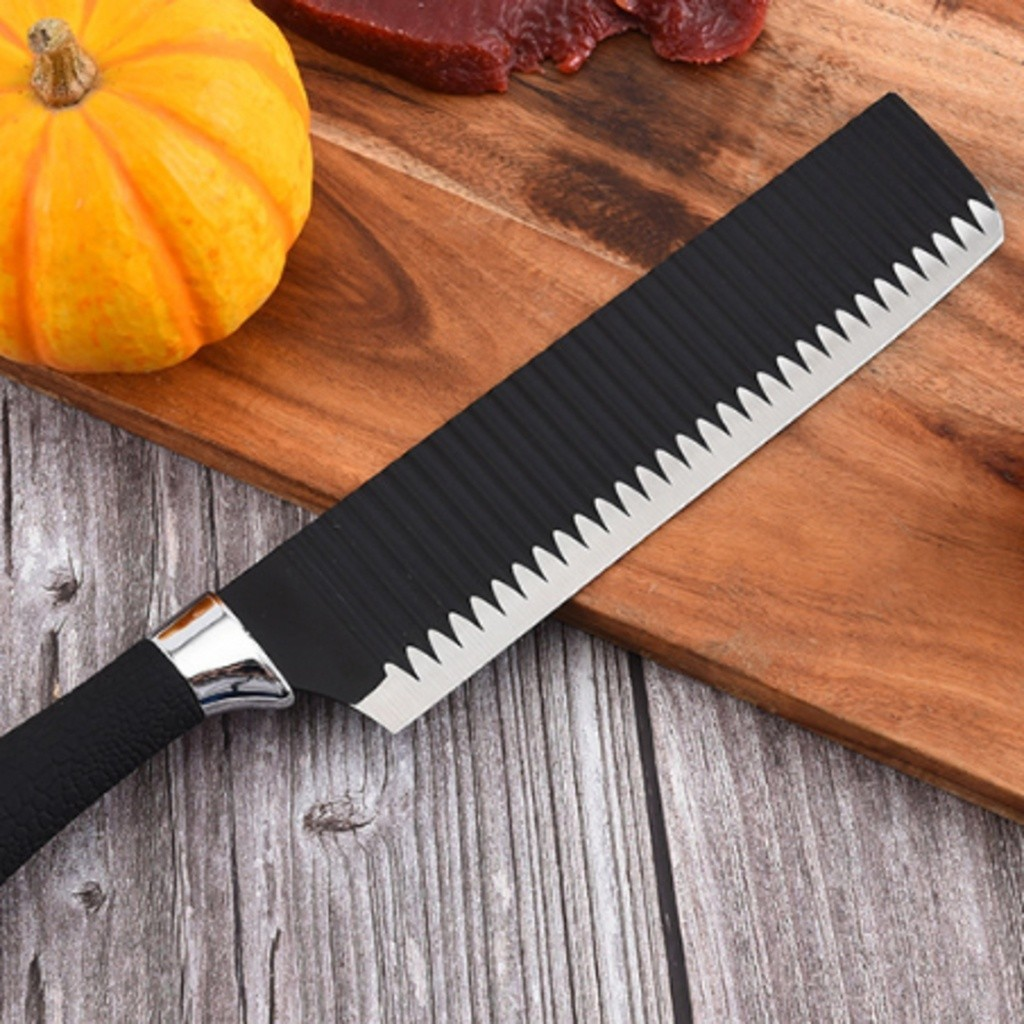 Kit 6 Peças Conjunto de Faca Carne Cutelo Legumes Aço Carbono Descascador Tesoura Profissional