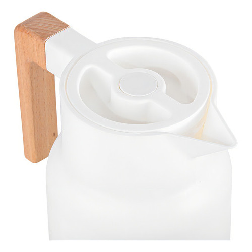 Garrafa Térmica Café Chá Suco Bule Térmico Branco 1 Litro Wood Fashion Termopro