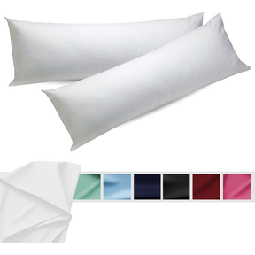 Kit  02 Fronha Travesseiro De Corpo C/ Zipper 130x40cm