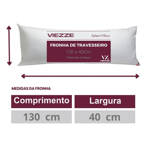 Kit 02 Fronha Travesseiro De Corpo/ Xuxão C/ Zipper 130x40cm