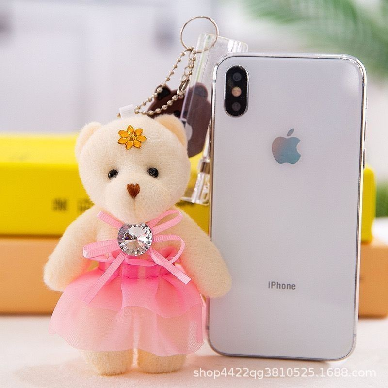 Kit 12 Mini Ursinhos de Pelúcia Urso com saia Durável/Boneca Bonita