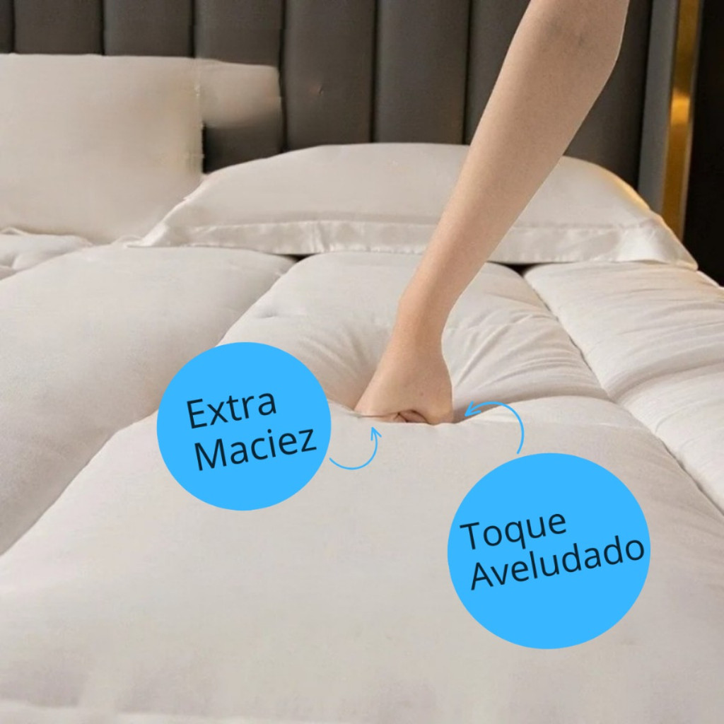 Protetor De Colchão Pillow Top Cama Box Casal Macio Ortopédico Envio Imediato Menor Preço