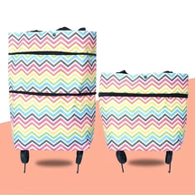 bolsa de compras dobrável com rodas para feira