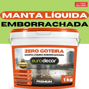 Manta Liquida Emborrachada Premium 1KG Ou 3,6KG Protege Lajes De Infiltração Goteiras e Vazamentos