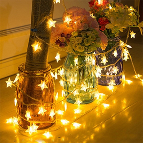 Luminária com usb Cordão Fio De Luz 20 Estrelas 4 Metros Led Decoração Natal