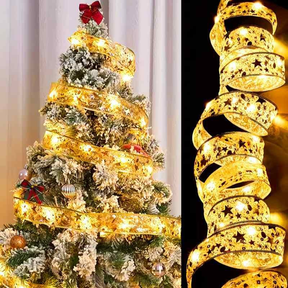 5M Fita De Natal Luzes Decoração Árvore Laços De Com LED Para Presente Branco Arame De Cobre
