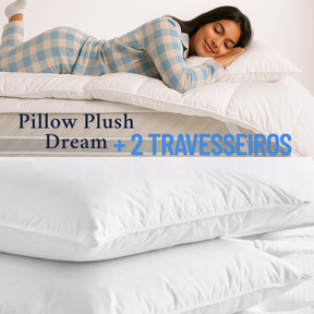 Kit Pillow PlushDream  2 Travesseiros Confort Pluma Grátis